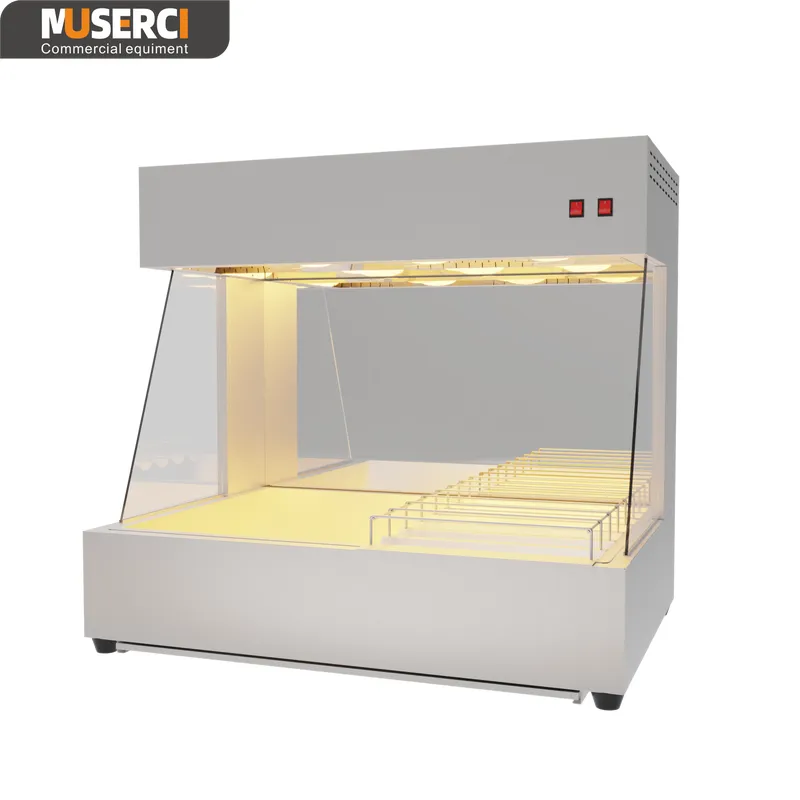 Stainless Steel Electric Chips Worker Warmer Station With Cabinet