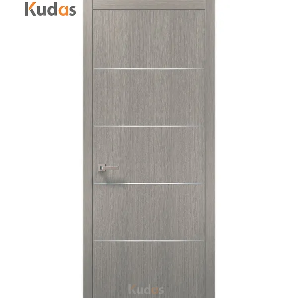 باب خشبي MDF داخلي من سلسلة فلوش بقشرة خشبية