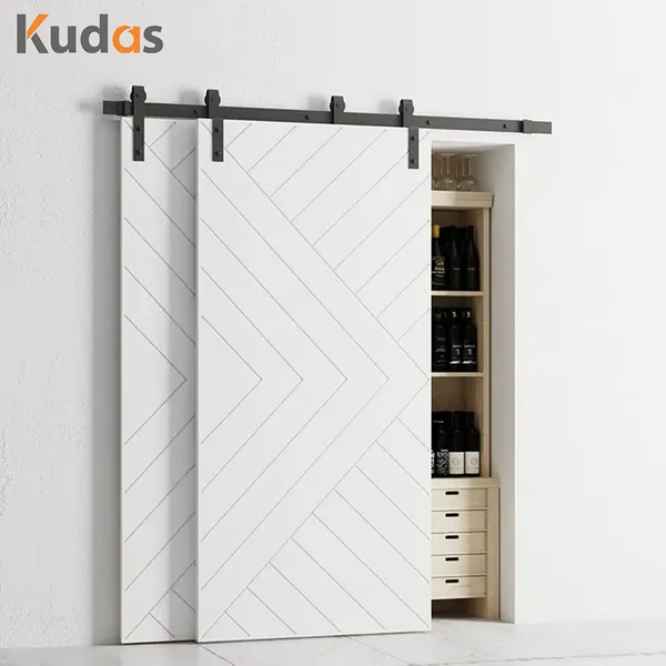 أبواب الحظيرة المعلقة المنزلقة المزدوجة للمطبخ مع الأجهزة