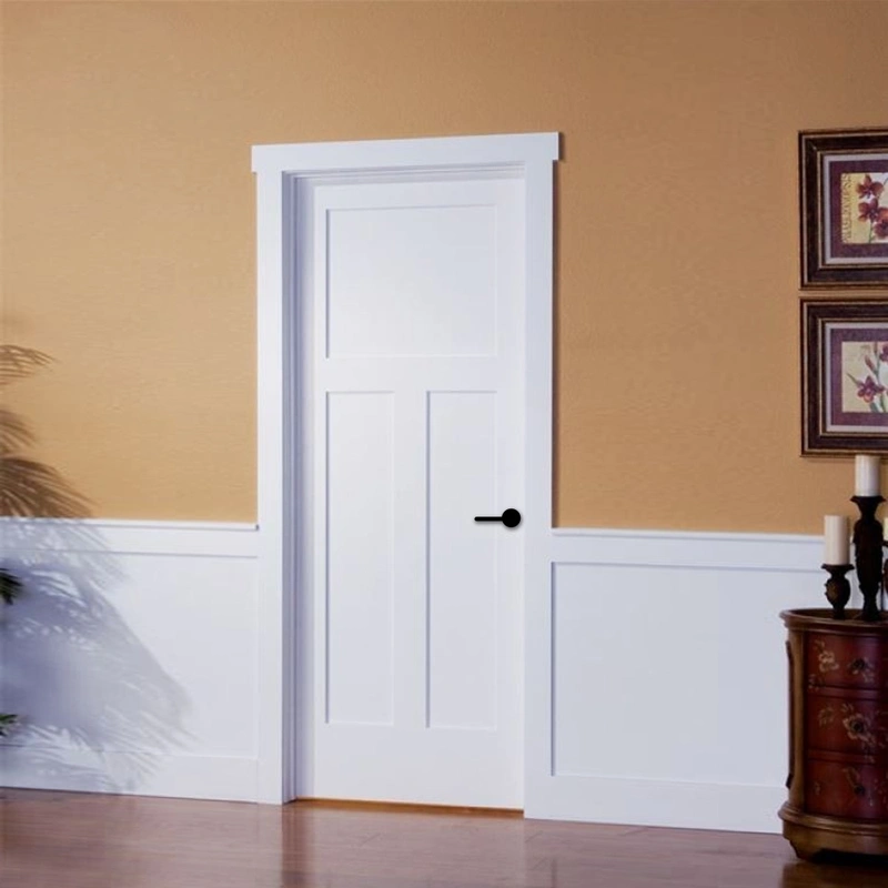 باب داخلي مصنوع من خشب البلوط الصلب وحديث وبسيط مخصص على الطراز الشمالي عالي الجودة