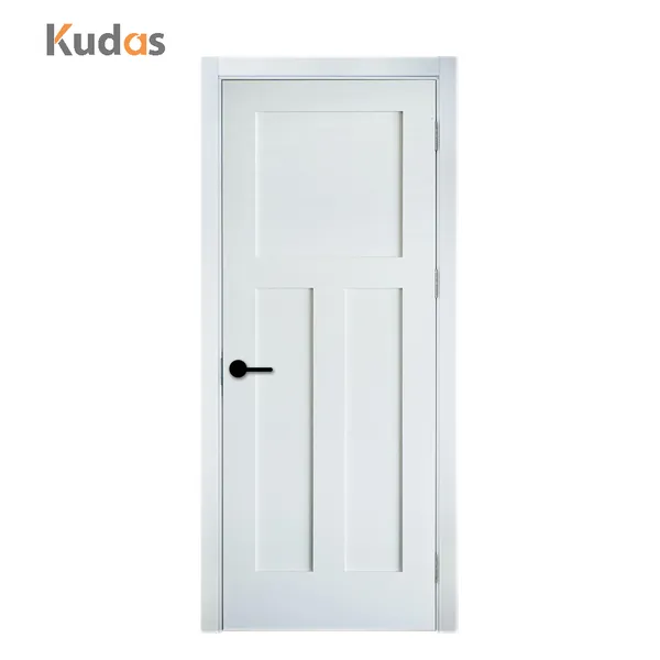 باب داخلي مصنوع من خشب البلوط الصلب وحديث وبسيط مخصص على الطراز الشمالي عالي الجودة