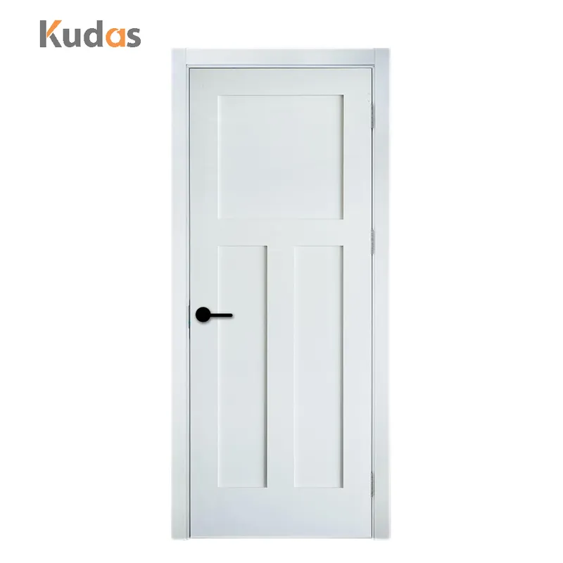 باب داخلي مصنوع من خشب البلوط الصلب وحديث وبسيط مخصص على الطراز الشمالي عالي الجودة