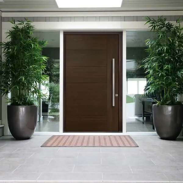أبواب أمامية دخول محورية من خشب الجوز الصلب للمنزل