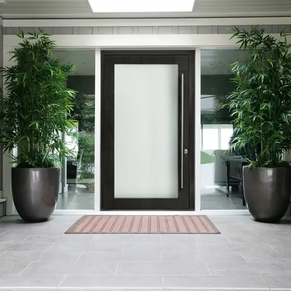 باب زجاجي ذو طبقة محورية من الخشب الصلب مع أجهزة ألمانية