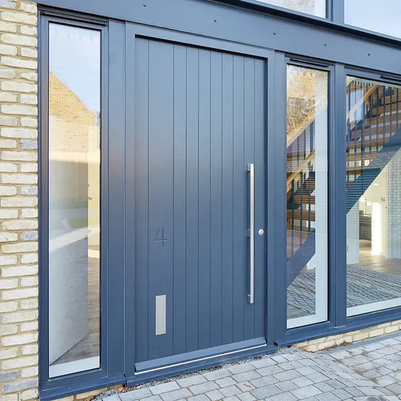 باب محوري للمدخل الرئيسي الخارجي من الخشب الصلب الأمريكي