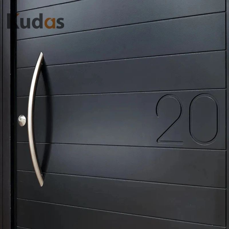 أبواب أمامية خشبية خارجية حديثة محورية للفيلا، باب رئيسي للأمان من الألومنيوم