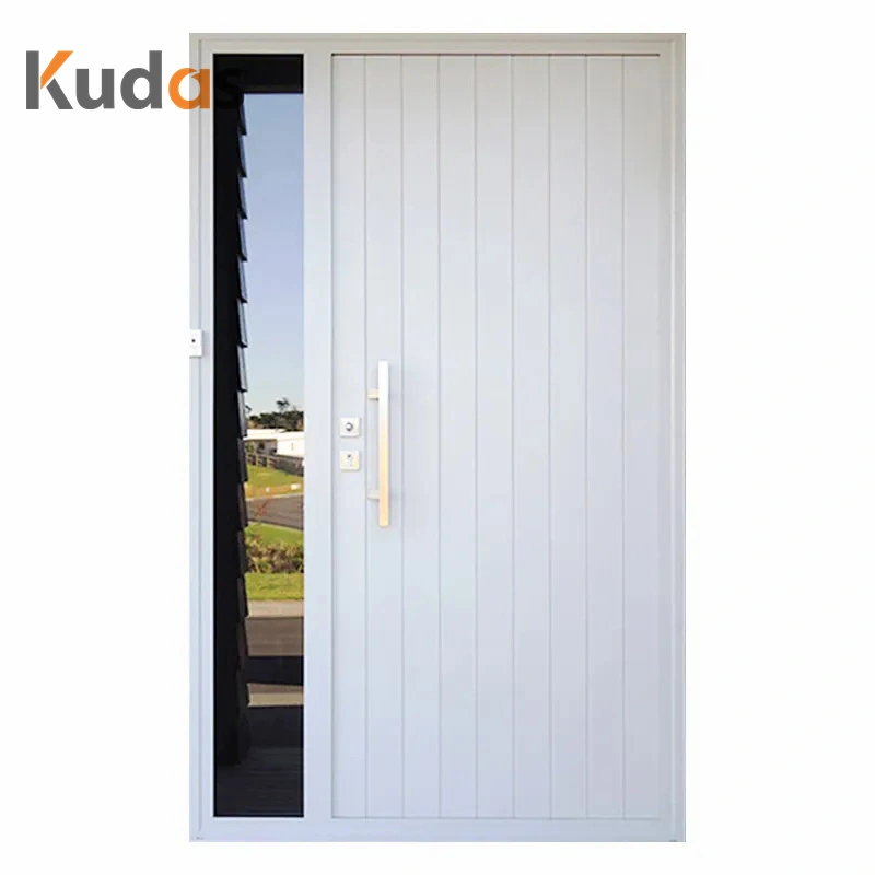 المدخل الرئيسي الأمامي للفيلا الصلبة أبواب خشبية محورية متأرجحة