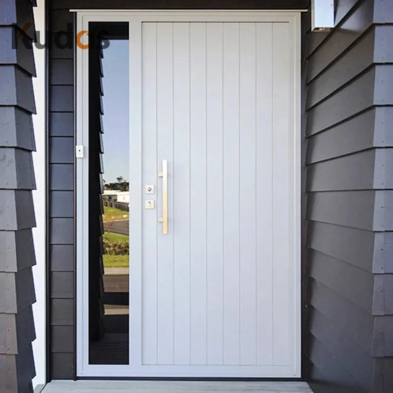 المدخل الرئيسي الأمامي للفيلا الصلبة أبواب خشبية محورية متأرجحة