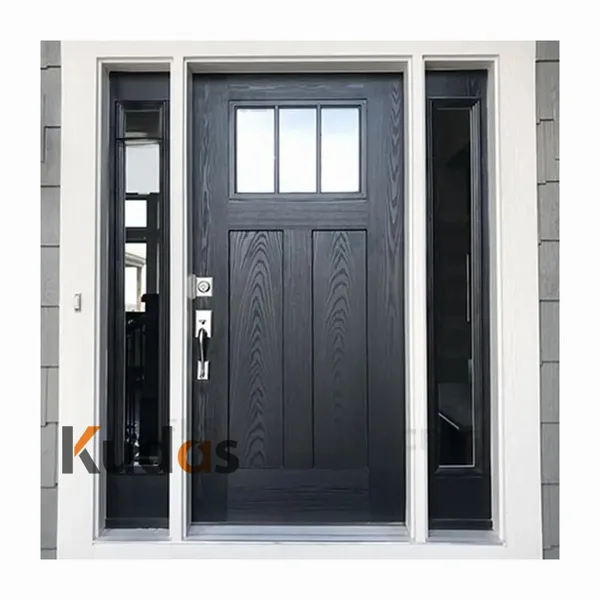 مدخل خارجي أمان معدني دخول رئيسي أبواب زجاجية خشبية