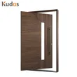 باب دخول أمامي من الخشب الصلب مزدوج الأمان خارجي رئيسي مع زجاج