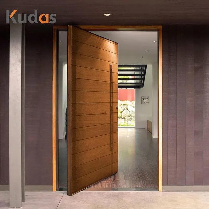 المدخل الرئيسي السكني باب خشبي خارجي أمامي محوري