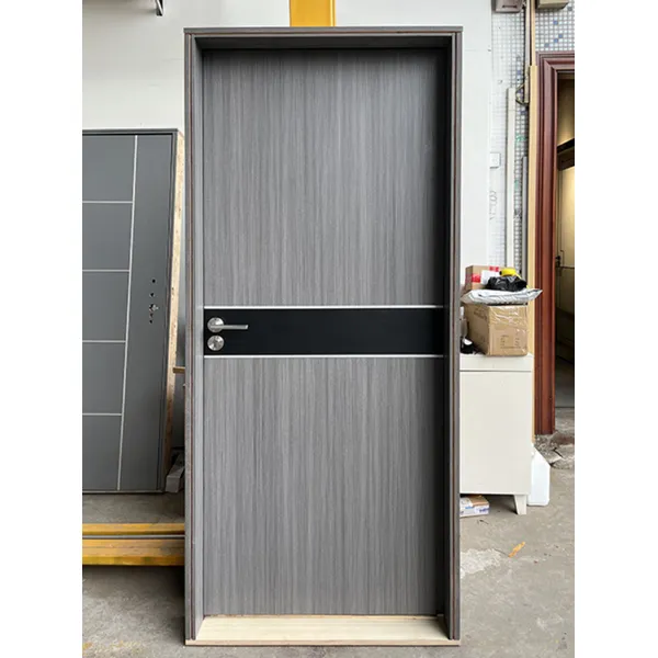 باب مكتب رمادي رمادي لتشطيب المنزل وأبواب الغرف الداخلية المتأرجحة mdf