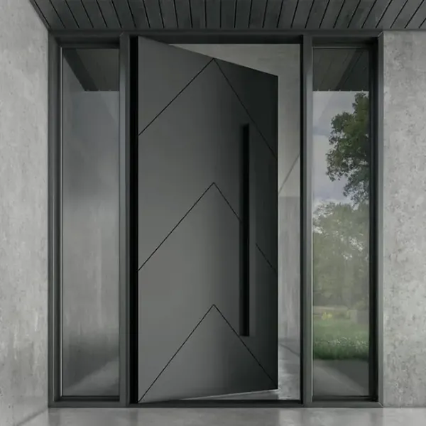 أبواب أمامية خارجية جديدة لدخول المحور الخشبي الصلب للمنزل