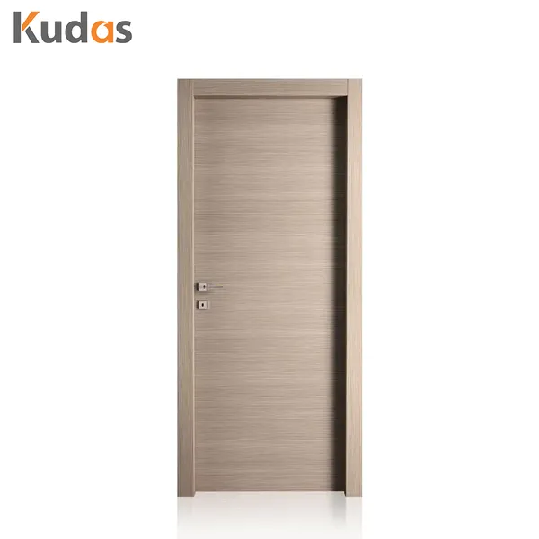 باب داخلي خشبي صلب من الخشب لباب MDF المسطح للغرفة