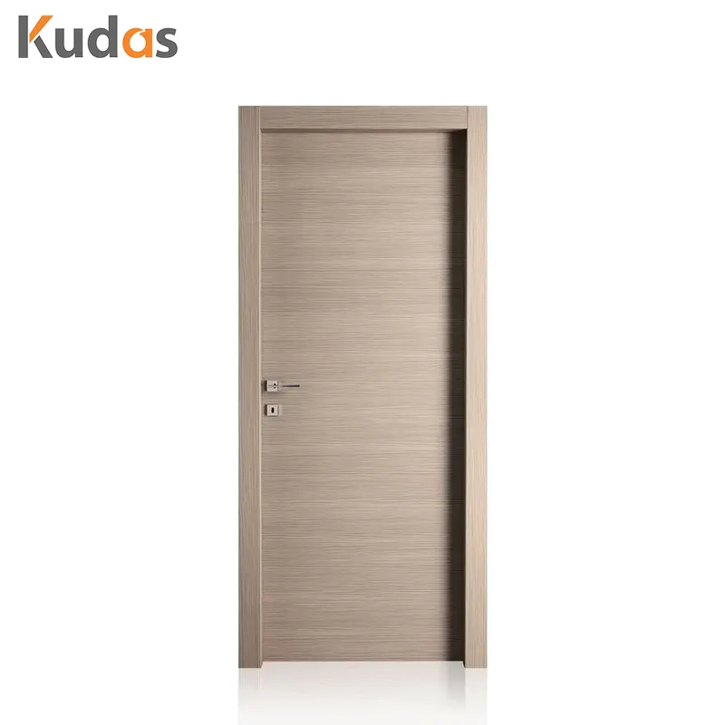 باب داخلي خشبي صلب من الخشب لباب MDF المسطح للغرفة