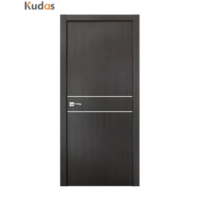 باب داخلي من الخشب الصلب بقشرة أفقية من خشب الجوز للغرفة مقاومة للحريق