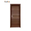 باب داخلي من الخشب الصلب بقشرة أفقية من خشب الجوز للغرفة مقاومة للحريق