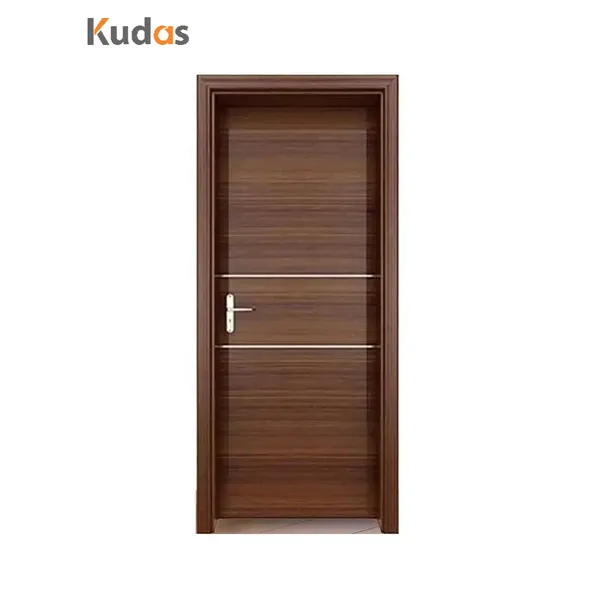 باب داخلي من الخشب الصلب بقشرة أفقية من خشب الجوز للغرفة مقاومة للحريق