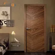باب داخلي فاخر من خشب البلوط الصلب، باب عازل للصوت بقشرة فاخرة