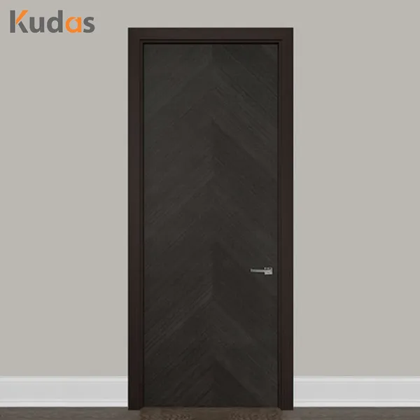 باب غرفة متأرجح من خشب قشرة الجوز، أبواب متأرجحة فردية MDF لغرفة النوم