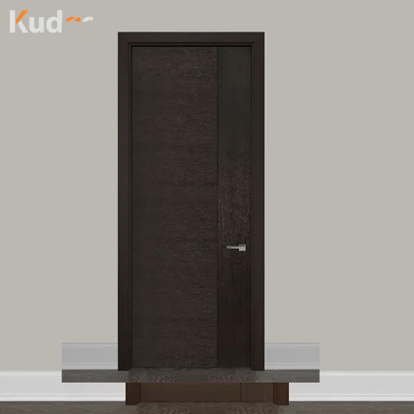 باب غرفة داخلي ذو تصميم أساسي من الخشب الأسود المركب  