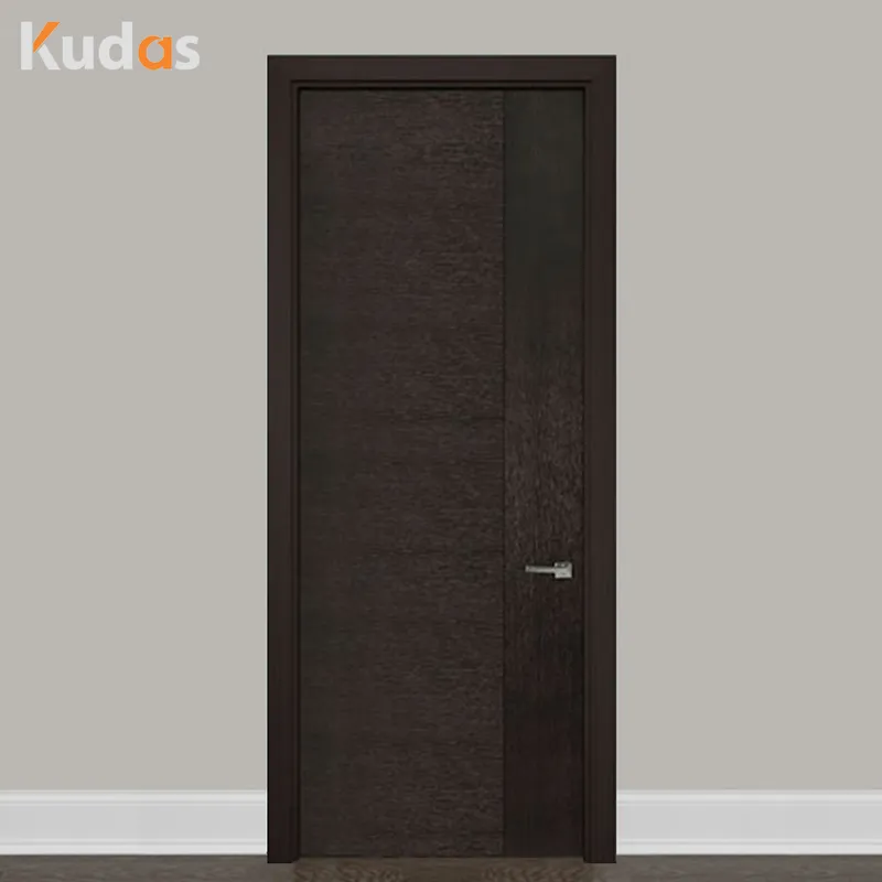 باب غرفة داخلي ذو تصميم أساسي من الخشب الأسود المركب  