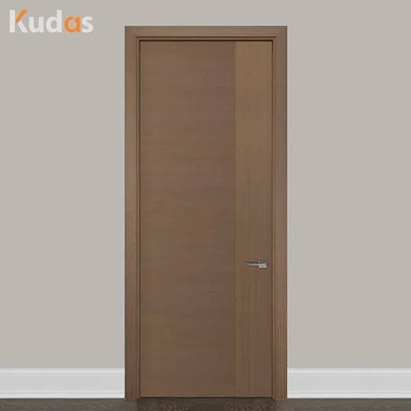 باب غرفة داخلي ذو تصميم أساسي من الخشب الأسود المركب  