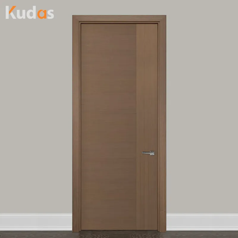 باب غرفة داخلي ذو تصميم أساسي من الخشب الأسود المركب  