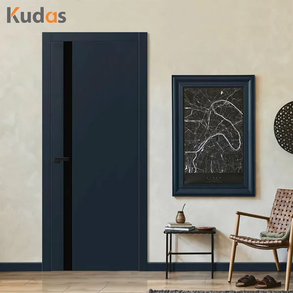 باب خشب البلوط الأبيض الصلب WPC باب سكني جميل وآمن حديث