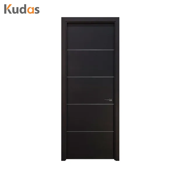 بولي كلوريد الفينيل wpc باب الغرفة الخشبية الداخلية انزلاق الباب الخشبي المتأرجح للمنزل