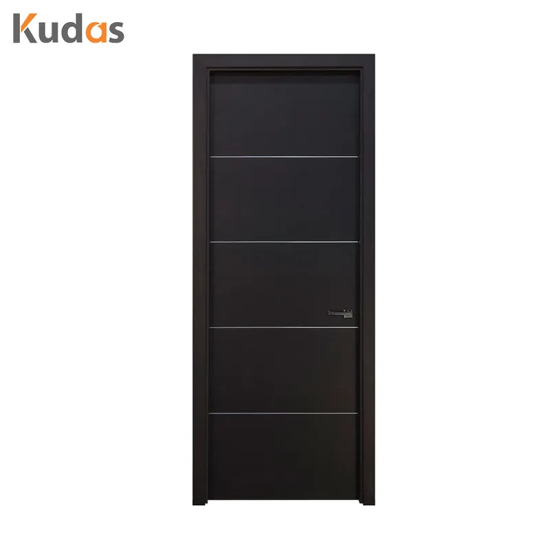 بولي كلوريد الفينيل wpc باب الغرفة الخشبية الداخلية انزلاق الباب الخشبي المتأرجح للمنزل