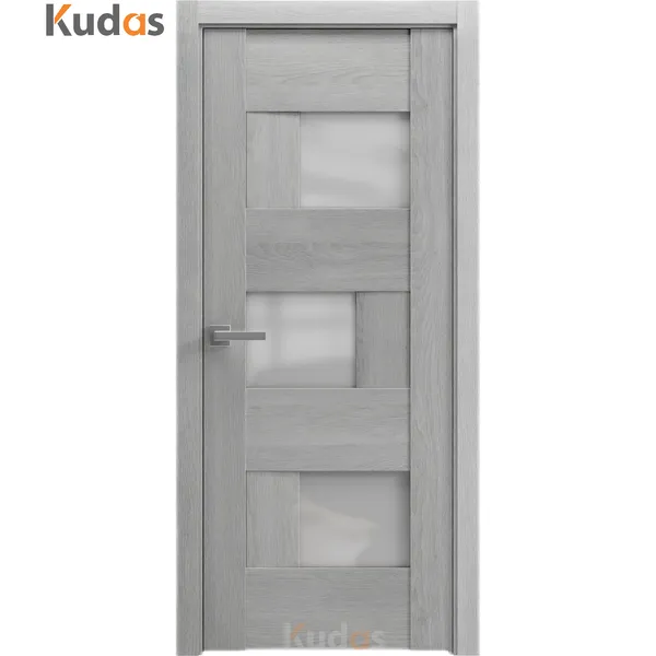 خشب البلوط بريونج، آمن حديث، باب خشبي فاخر جميل من الرماد الأبيض