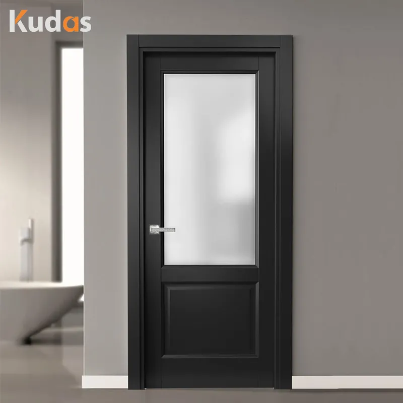 تصميم داخلي من الخشب الصلب المركب بقشرة داخلية للغرفة الحديثة من خشب الجوز الأسود وأبواب أخرى