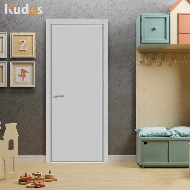 Kudas Mordern Room Wood Veneer MDF Wooden Interior Door For House