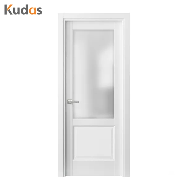 Wooden Doors Simple Design Modern Interior Wood Internal Door with Glass