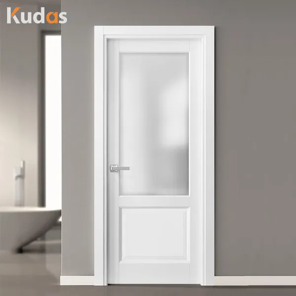 Wooden Doors Simple Design Modern Interior Wood Internal Door with Glass