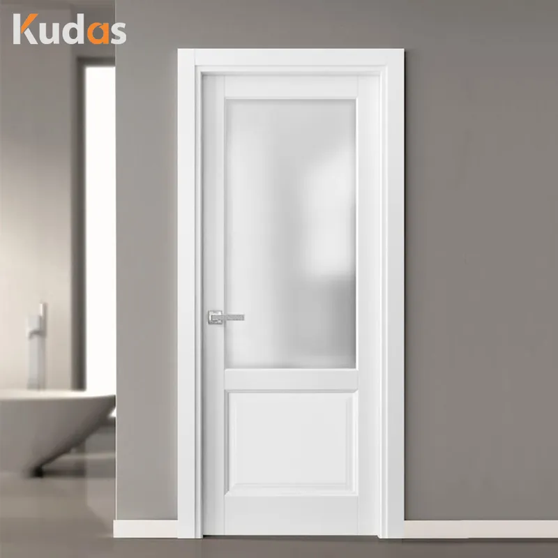 Wooden Doors Simple Design Modern Interior Wood Internal Door with Glass