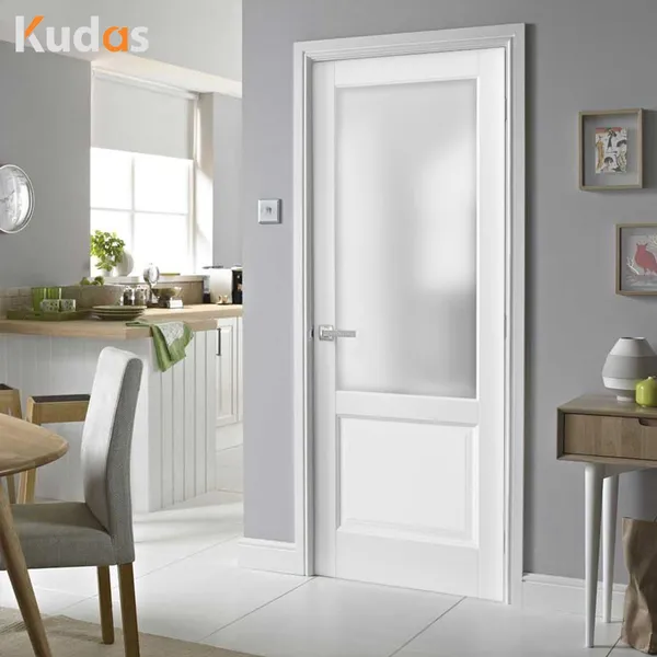 Wooden Doors Simple Design Modern Interior Wood Internal Door with Glass