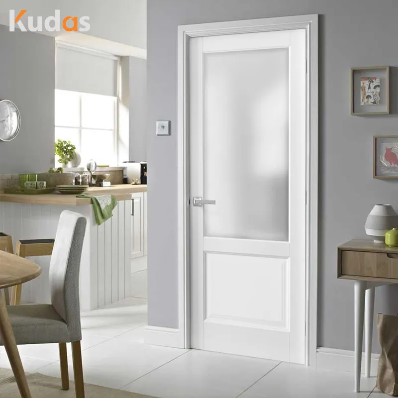 Wooden Doors Simple Design Modern Interior Wood Internal Door with Glass