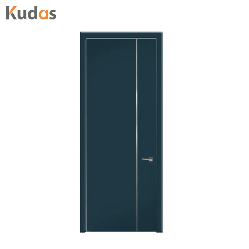 تصميم باب خشبي داخلي حديث بقشرة من خشب البلوط مع إطارات