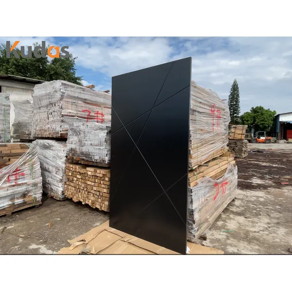 أبواب أمامية دخول محورية خشبية مقاومة للماء للمنزل مع أضواء جانبية