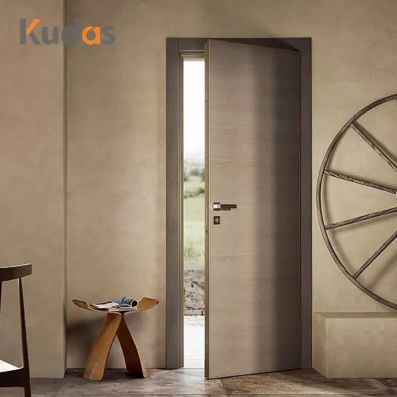 باب غرفة فيلا أمريكية فاخرة باب داخلي مصنوع من الخشب الصلب