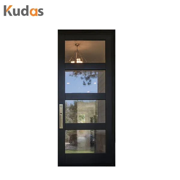 باب دخول خارجي آمن من الخشب الأمامي بألوان مخصصة