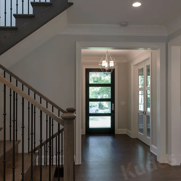 باب دخول خارجي آمن من الخشب الأمامي بألوان مخصصة