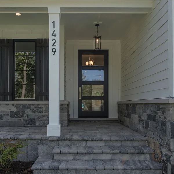 باب دخول خارجي آمن من الخشب الأمامي بألوان مخصصة