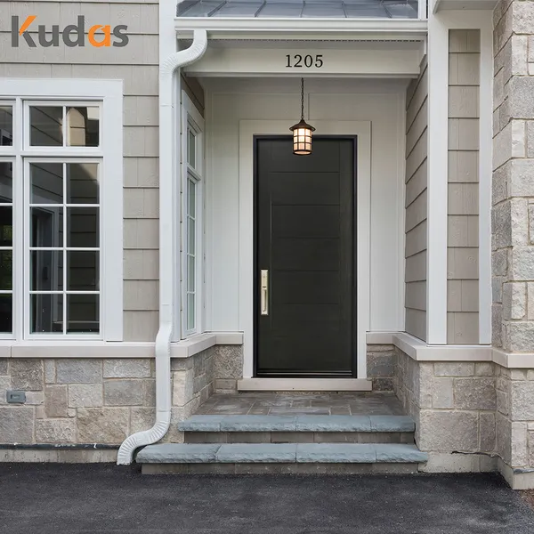 باب دخول محوري للمدخل الأمامي من الفولاذ المقاوم للصدأ من الخشب الخارجي