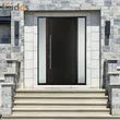 باب دخول محوري للمدخل الأمامي من الفولاذ المقاوم للصدأ من الخشب الخارجي