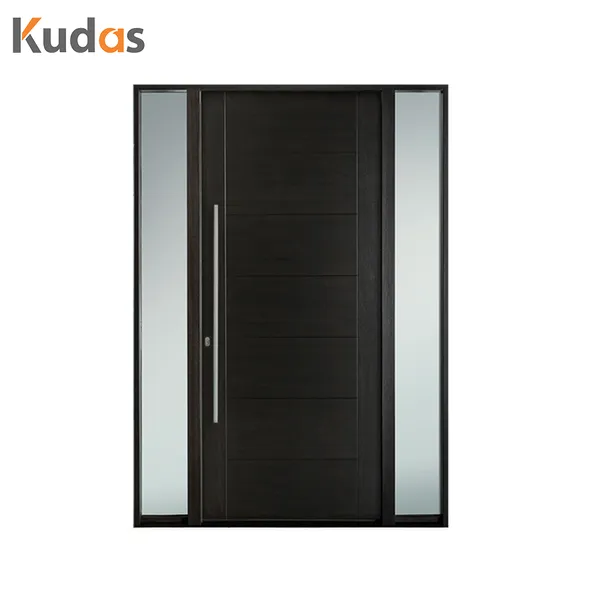 باب دخول محوري للمدخل الأمامي من الفولاذ المقاوم للصدأ من الخشب الخارجي