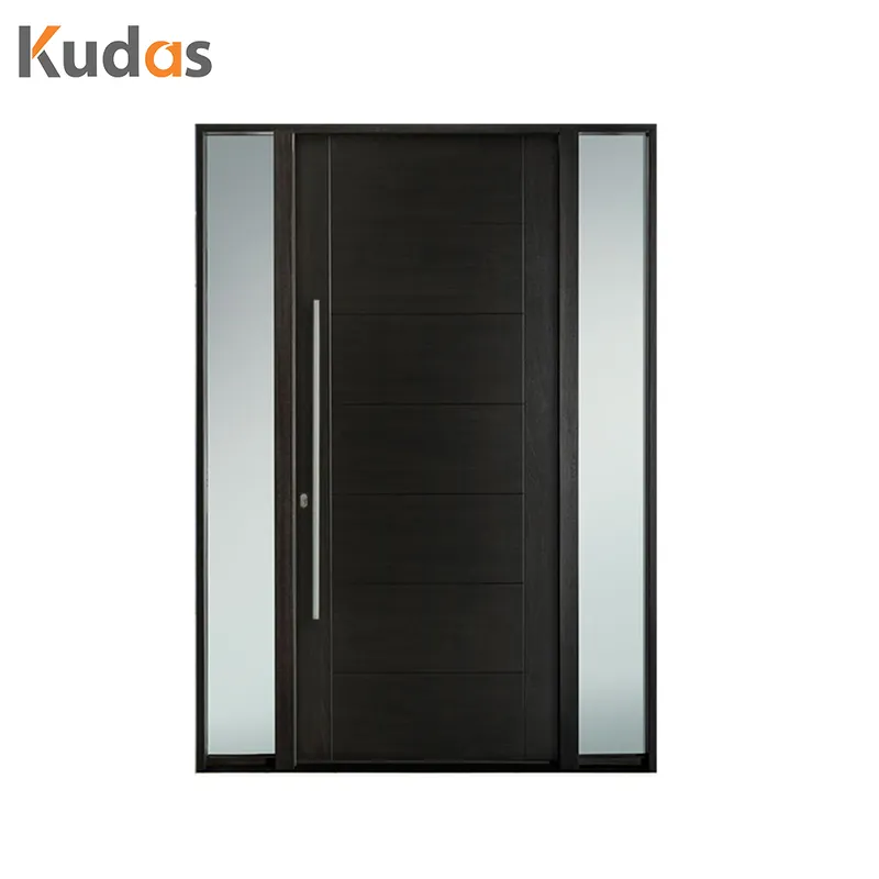 باب دخول محوري للمدخل الأمامي من الفولاذ المقاوم للصدأ من الخشب الخارجي