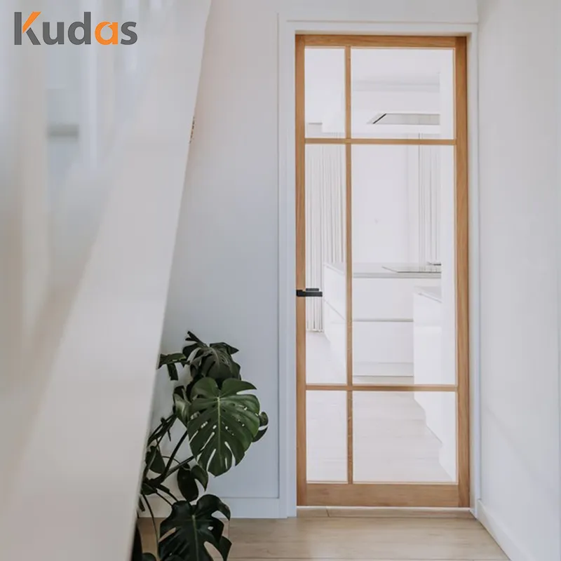 باب منزلق من الزجاج والخشب والحبوب منخفض الحرارة وعازل للحرارة